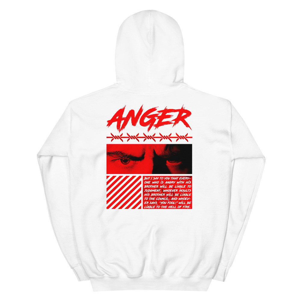 ANGER DANTE'S INFERNO UNISEX HOODIE VIRTUE404 STREETWEAR