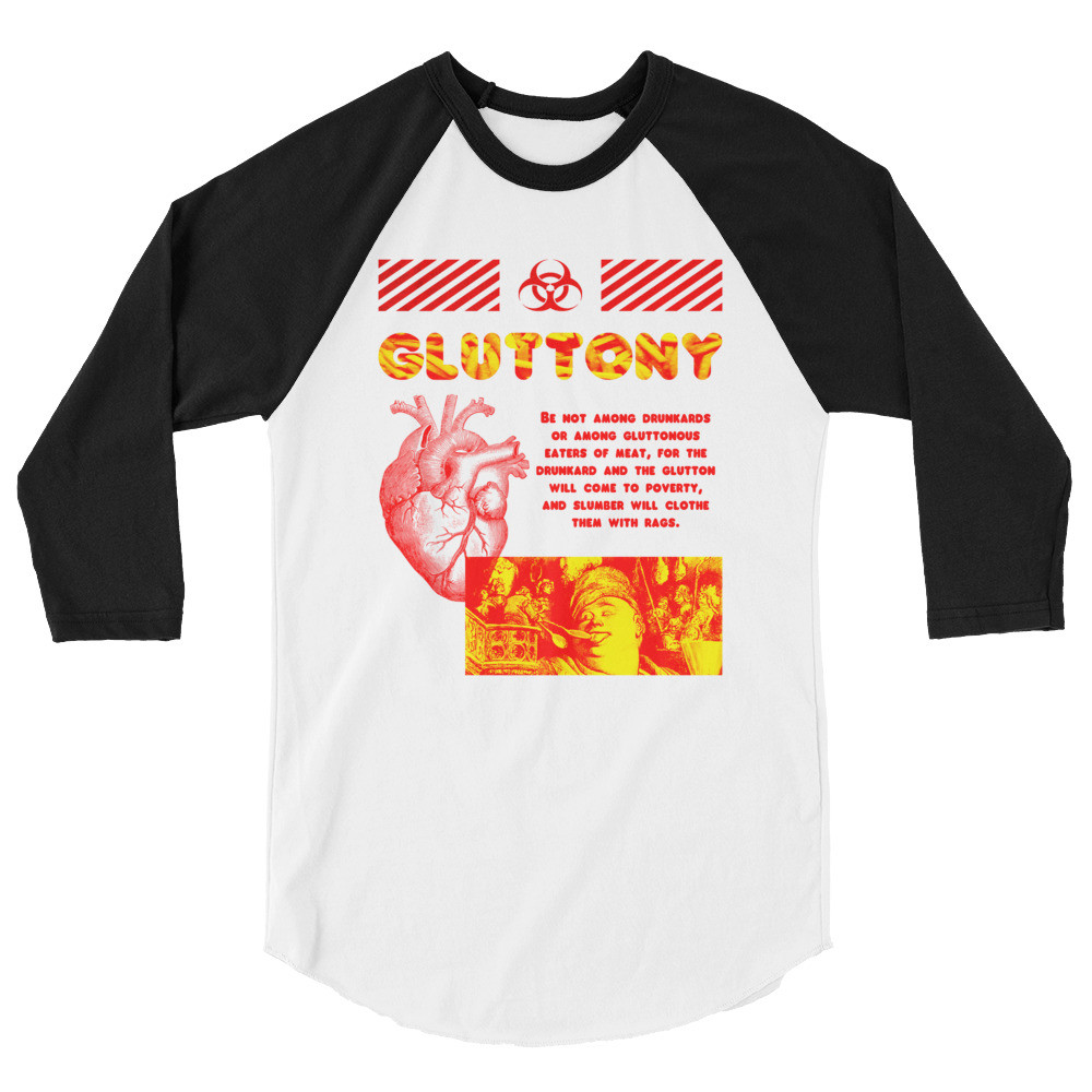GLUTTONY DANTE'S INFERNO UNISEX BASEBALL SHIRT VIRTUE404 STREETWEAR