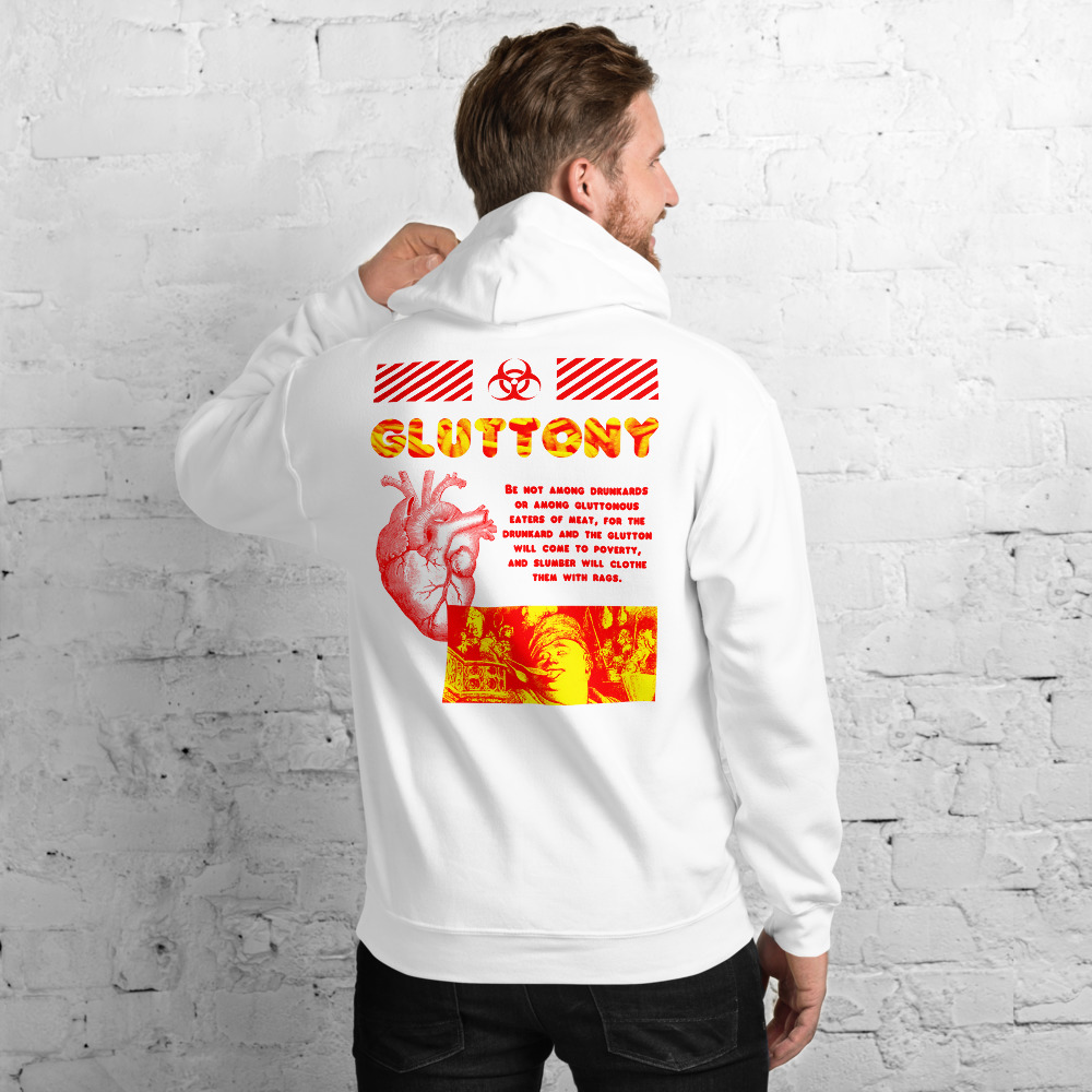 GLUTTONY DANTE'S INFERNO UNISEX HOODIE VIRTUE404 STREETWEAR