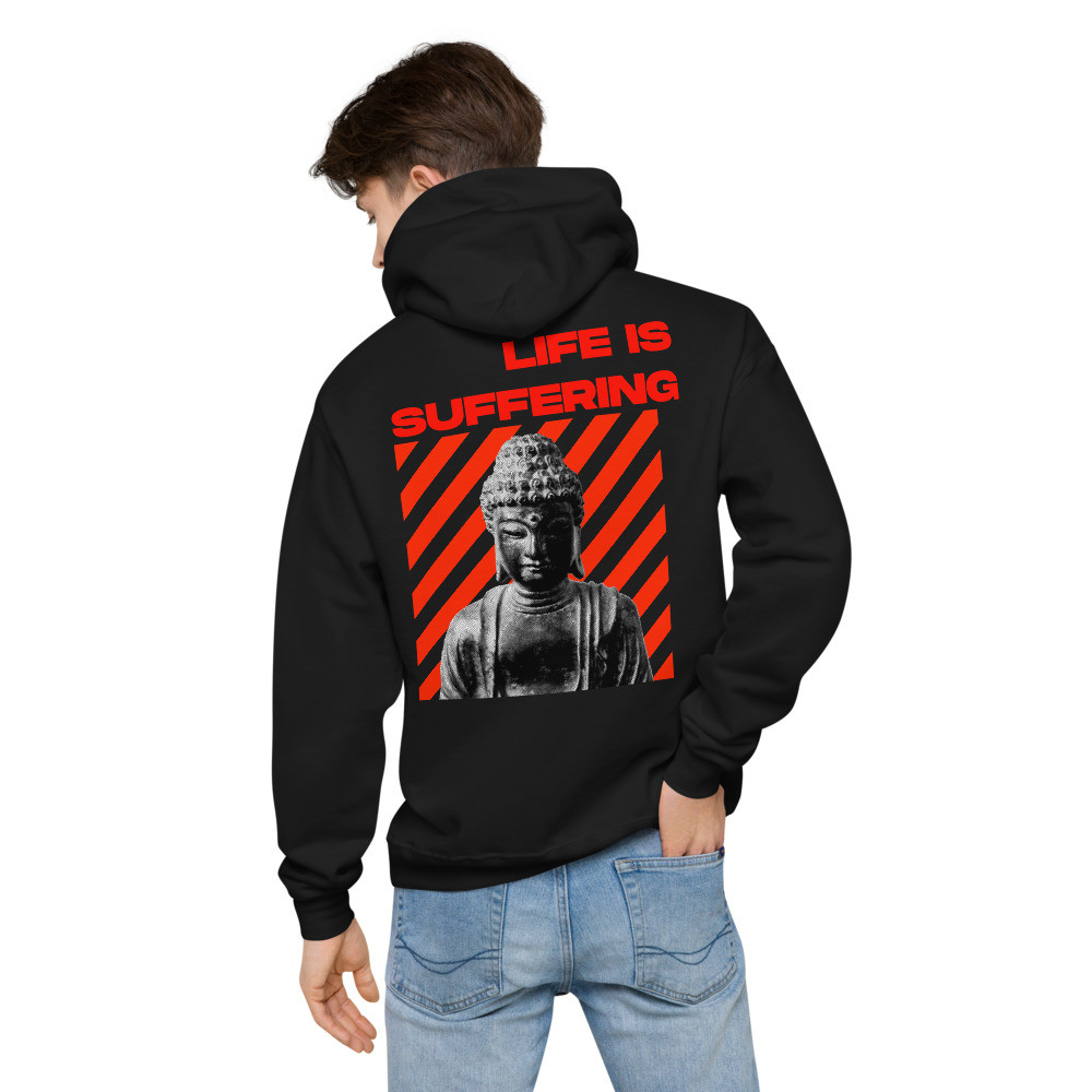 LIFE IS SUFFERING UNISEX HOODIE VIRTUE404 STREETWEAR