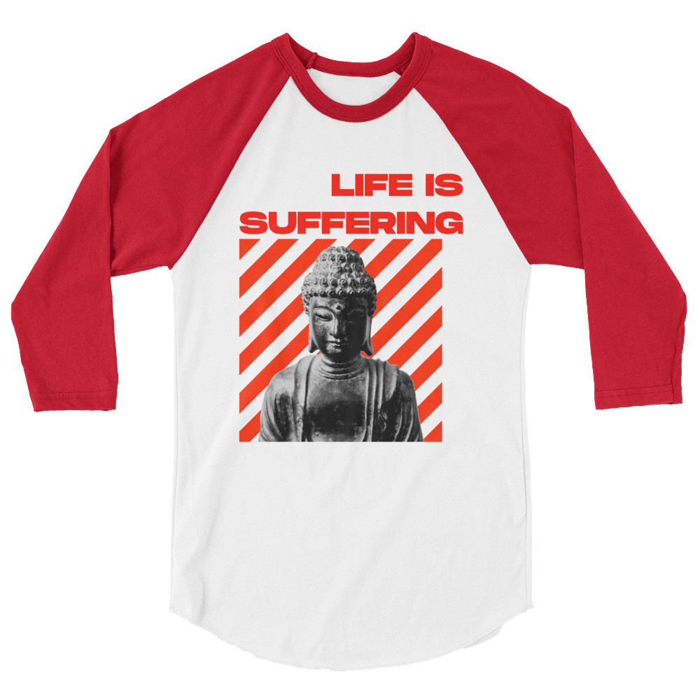 LIFE IS SUFEERING BASEBALL SHIRT VIRTUE404 STREETWEAR