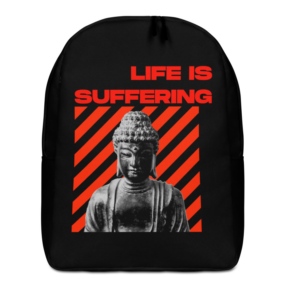 LIFE IS SUFFERING MINIMALIST BACKPACK VIRTUE404 STREETWEAR