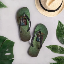 Edgar Letfall Flip-Flops GREEN from Mitologia Elfica © fantasy universe!