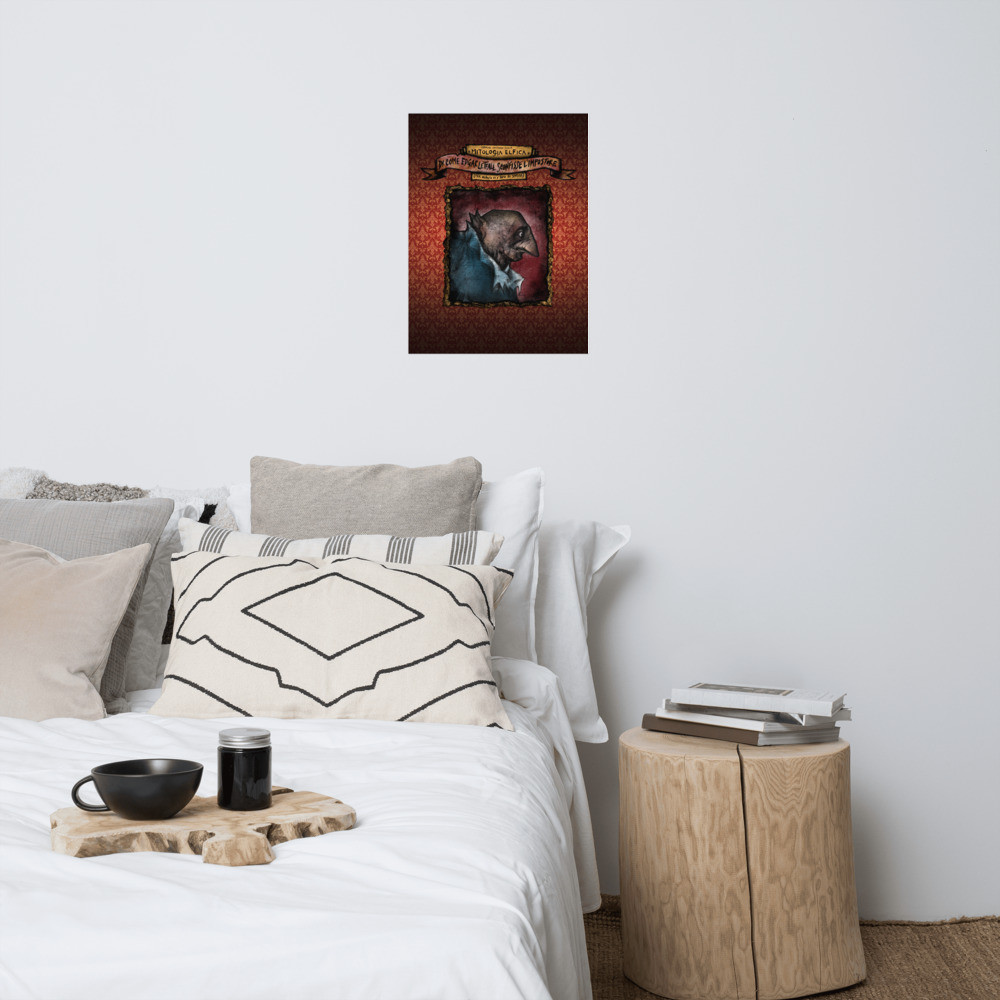Edgar Letfall RED Poster from Mitologia Elfica © fantasy universe!