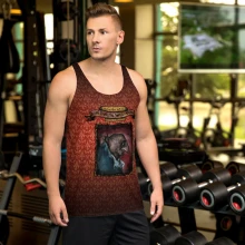 Edgar Letfall RED Unisex Tank Top from Mitologia Elfica © fantasy universe!