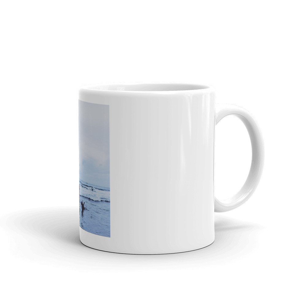 White glossy mug