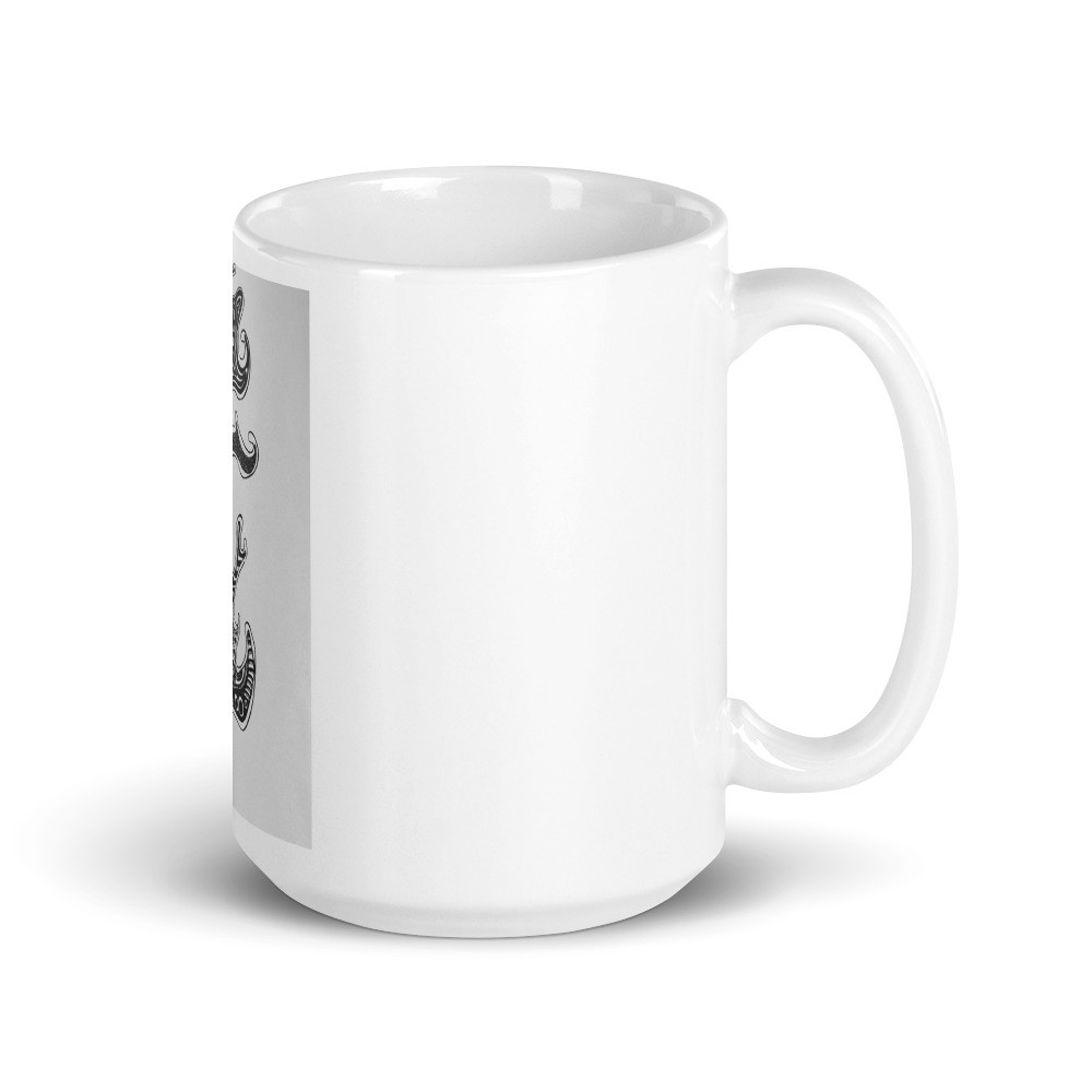 White glossy mug