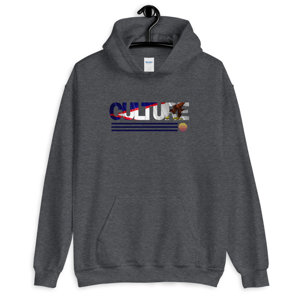 HERITAGE LINE Culture Hoodie | Unisex Hoodie | Pasefika Islander Samoan American Samoa Flag