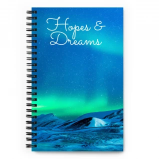 Notebook "Hopes & Dreams" Spiral notebook (140 pages) FREE Shipping