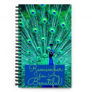 Notebook "Remember: You Are Beautiful!" Spiral notebook (140 pages) FREE Shipping