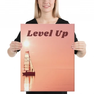 Level Up - Sailboat at Sunset - Canvas Wall Art  (No Frame) 