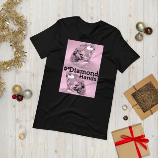 #Diamond Hands - Pink Diamonds Short-Sleeve Unisex T-Shirt (6 colours)