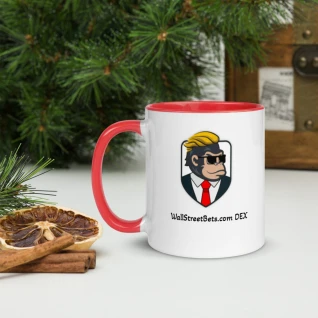 "WallStrretBets.com DEX"- FREE SHIPPING - Mug with Color Inside (3 Colours)