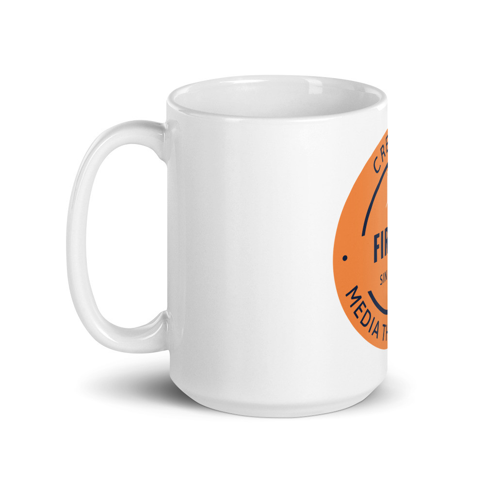 Fireiva White glossy mug