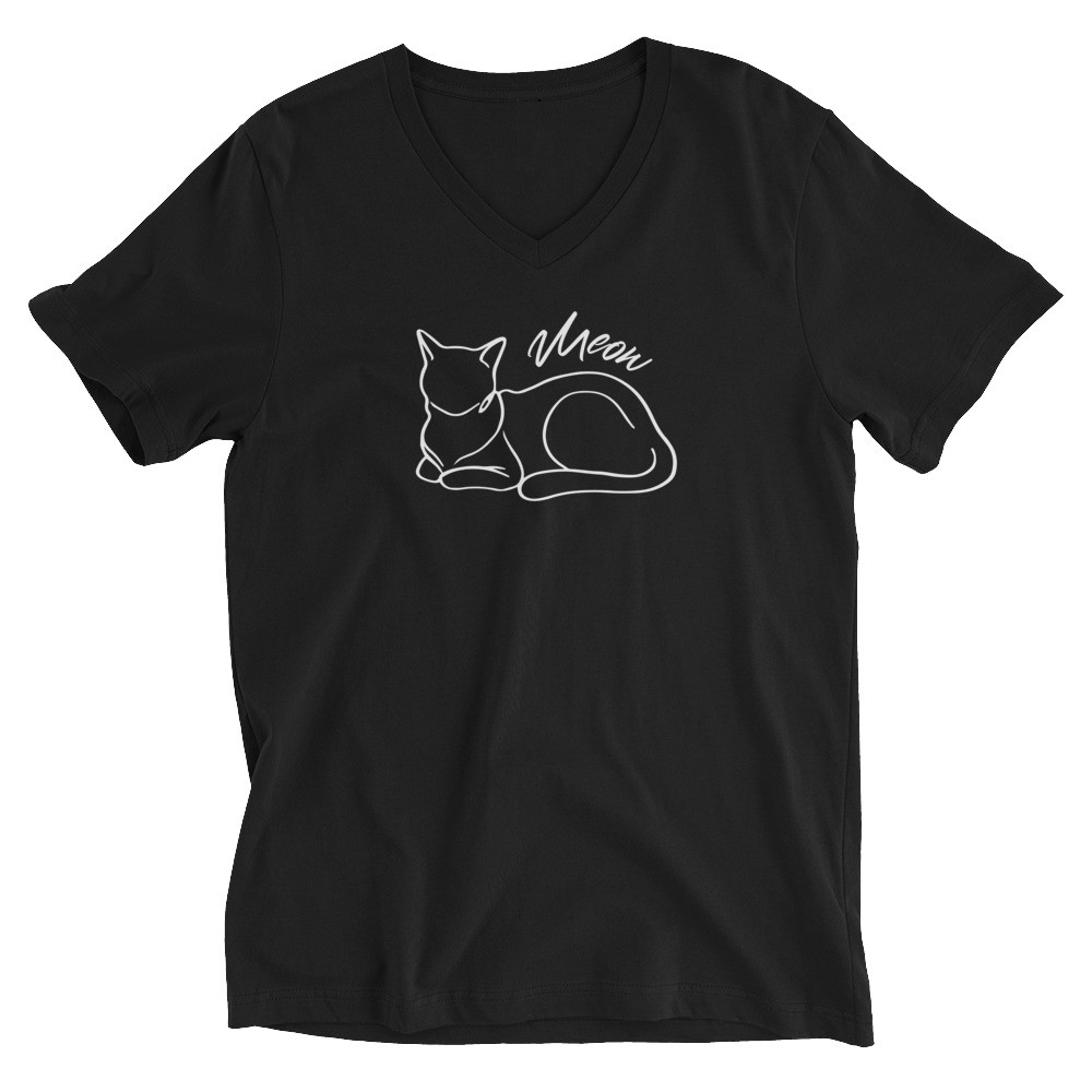 Meow Cat - Unisex V Neck Tee