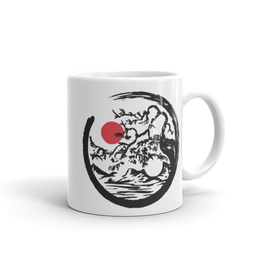 White glossy mug