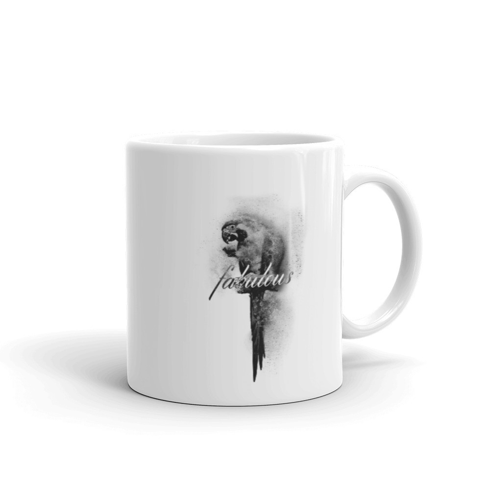 White glossy mug- Fabulous