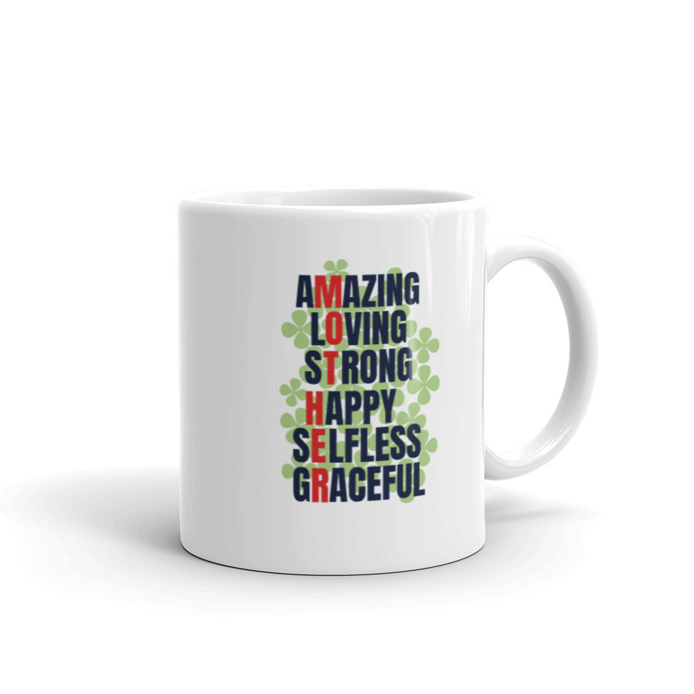 White glossy mug