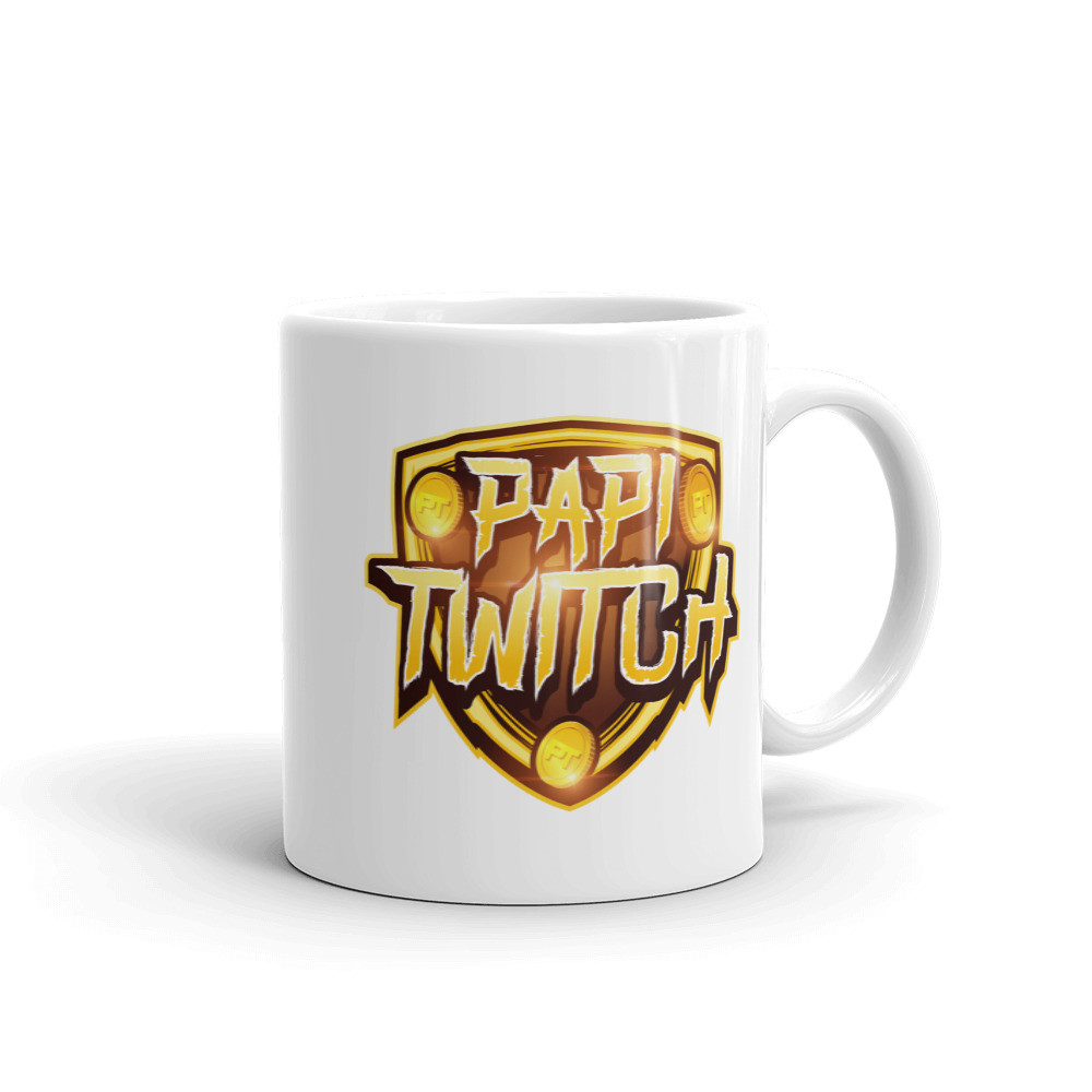 Papi Twitch Logo - White glossy mug