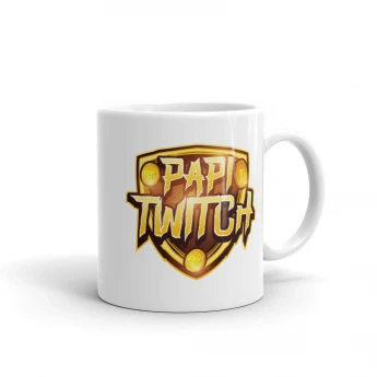 Papi Twitch Logo - White glossy mug