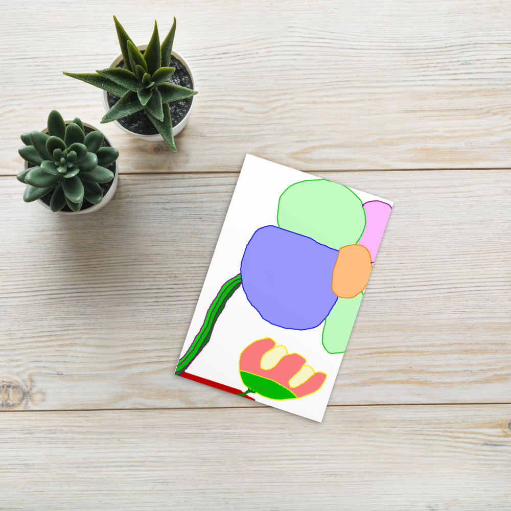 Standard Kunst Postkarte Blumen dELLaS 2021
