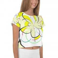 All-Over Print Crop Tee, blumige Bewegung Original dELLaS 21