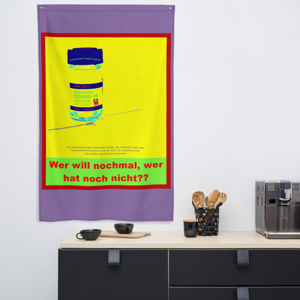Flagge Pop Art Impfung dELLaS  2021 