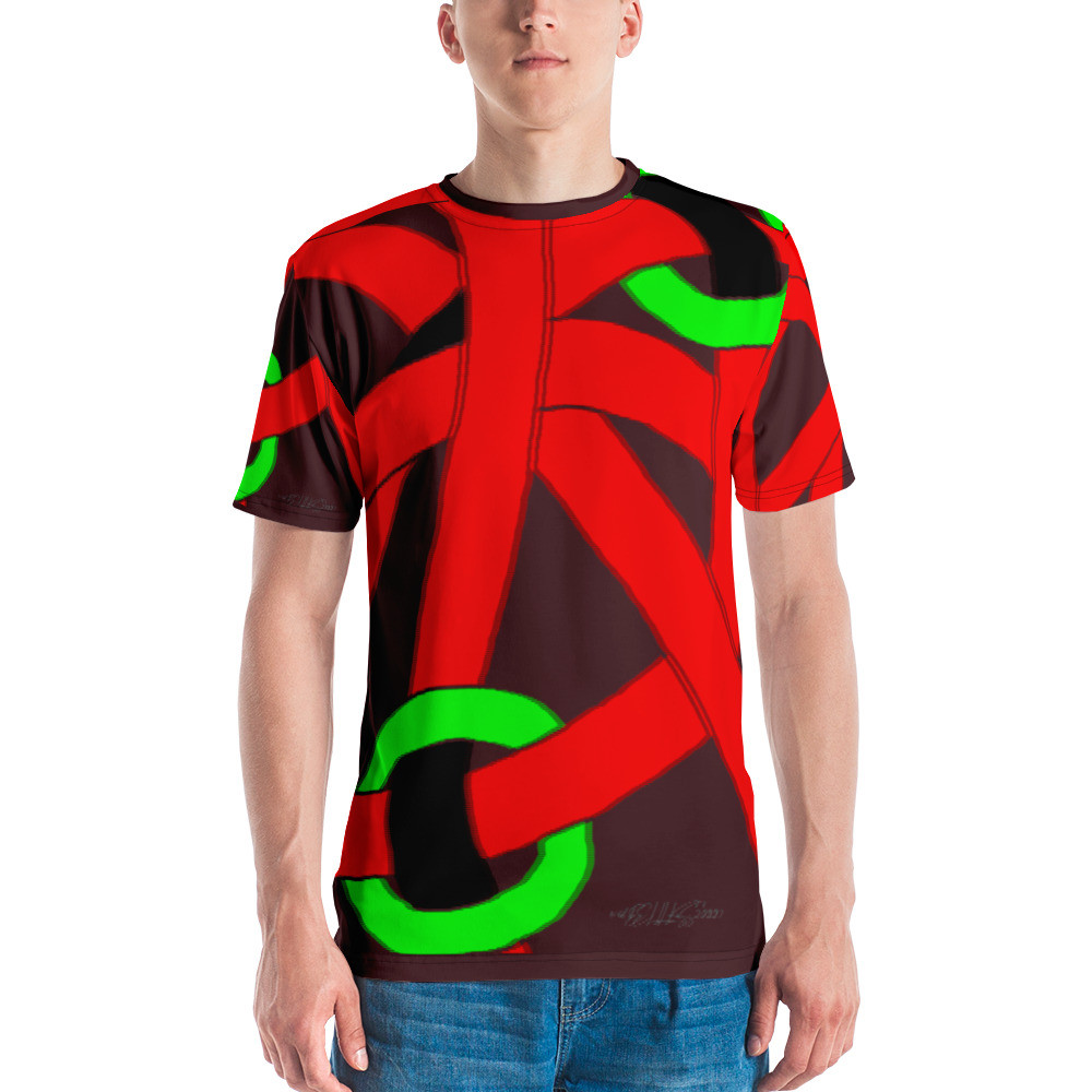 Men's t-shirt rot grüne Knöpfe original dELLaS 2022