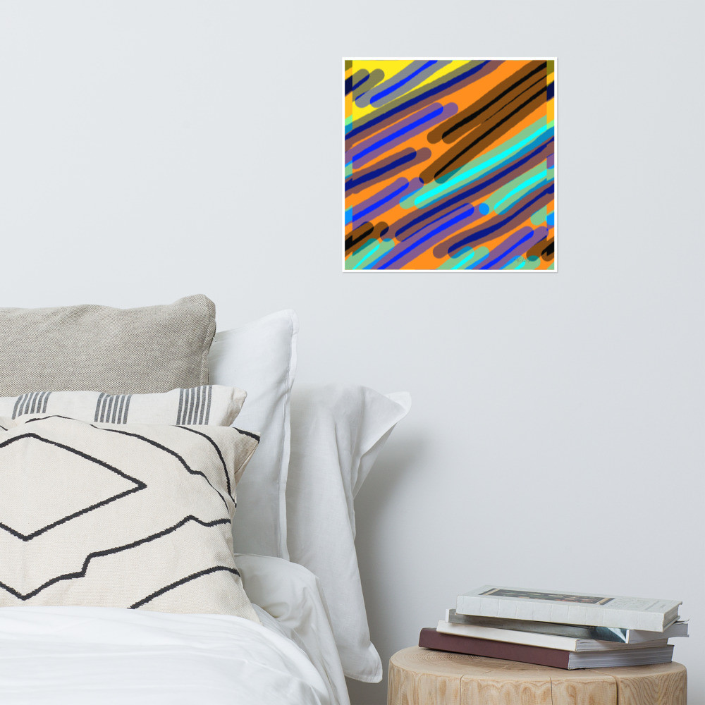 Poster Orange Linien dELLaS Art 2022