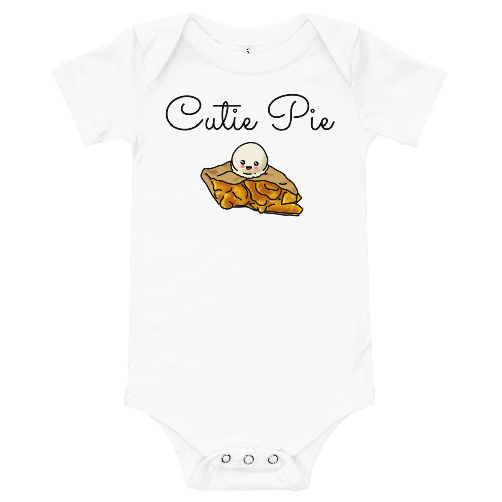 Cutie Pie Peach Baby Body Suit
