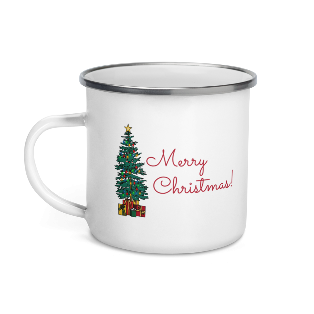 Christmas Tree Enamel Mug