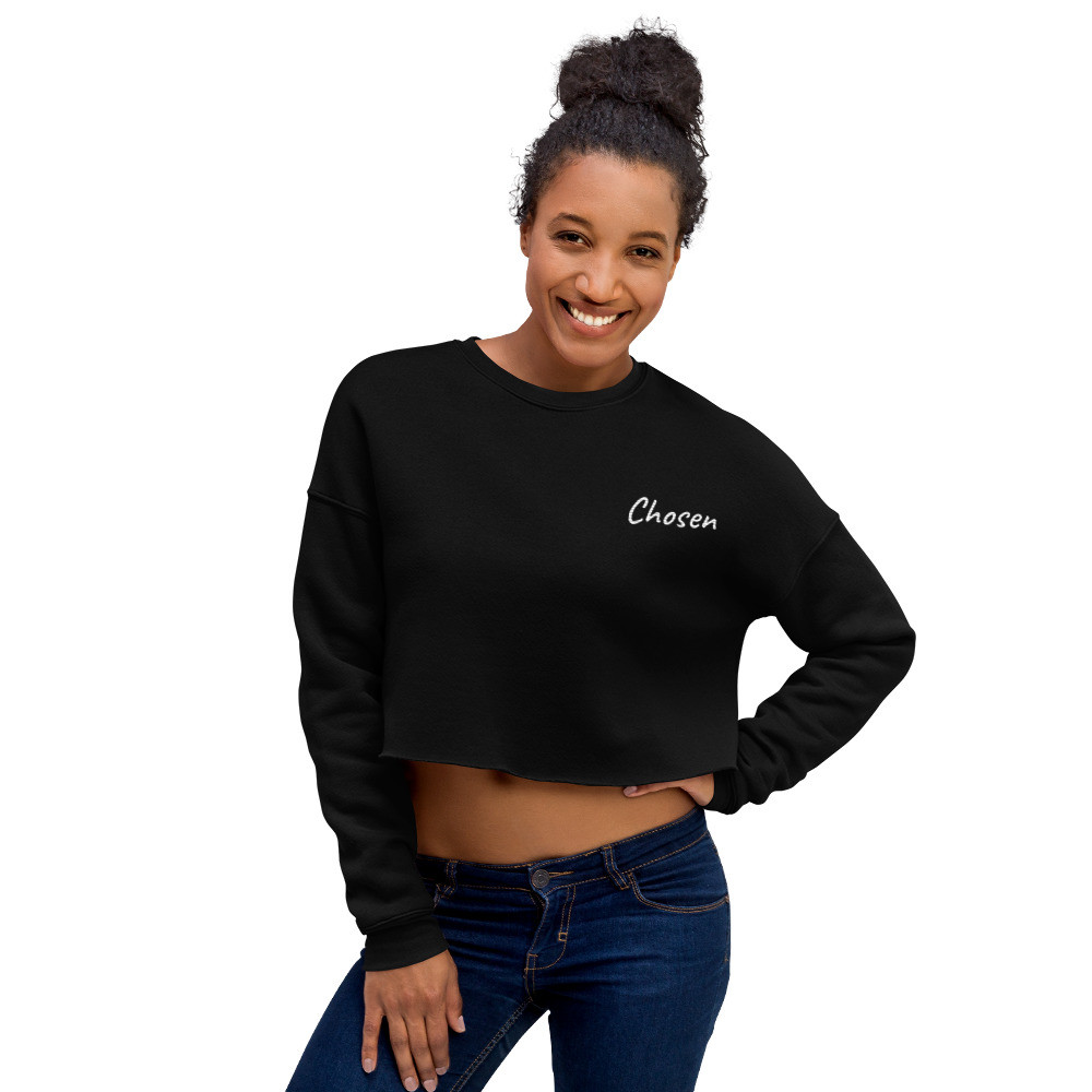 Chosen - Embroidered Crop Sweatshirt