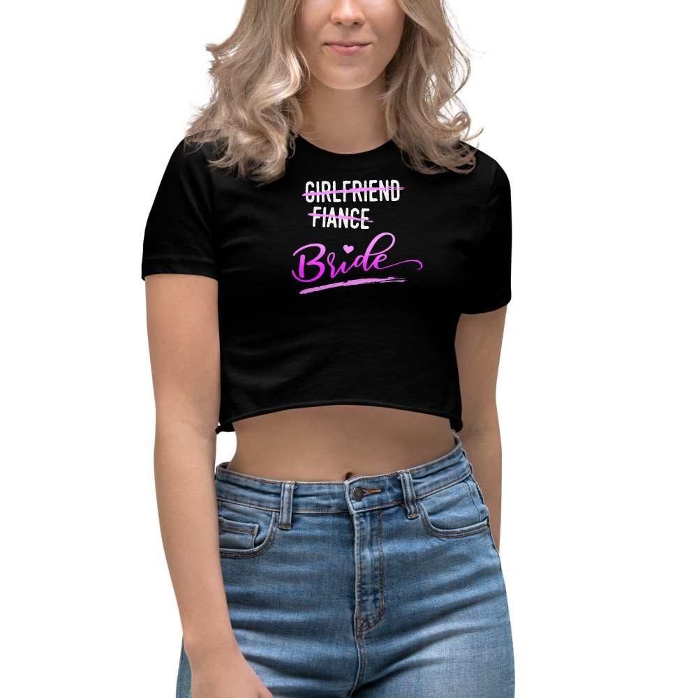 Girlfriend Fiance Bride - Women's Crop Top