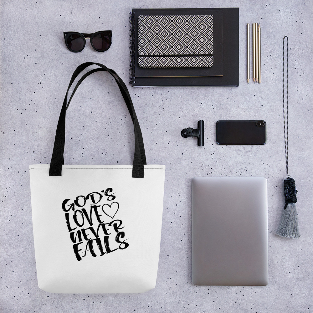 God's Love Never Fails - Tote bag