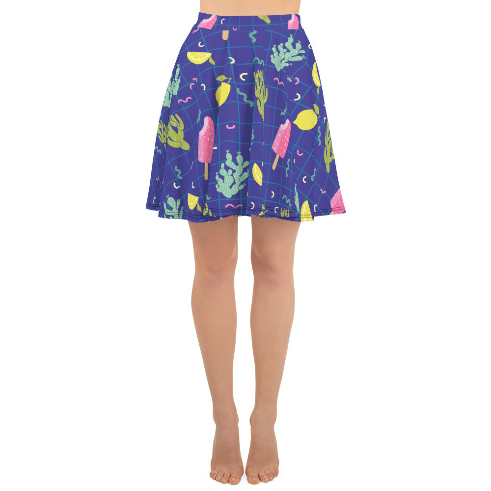 Ice Cream Print - Skater Skirt