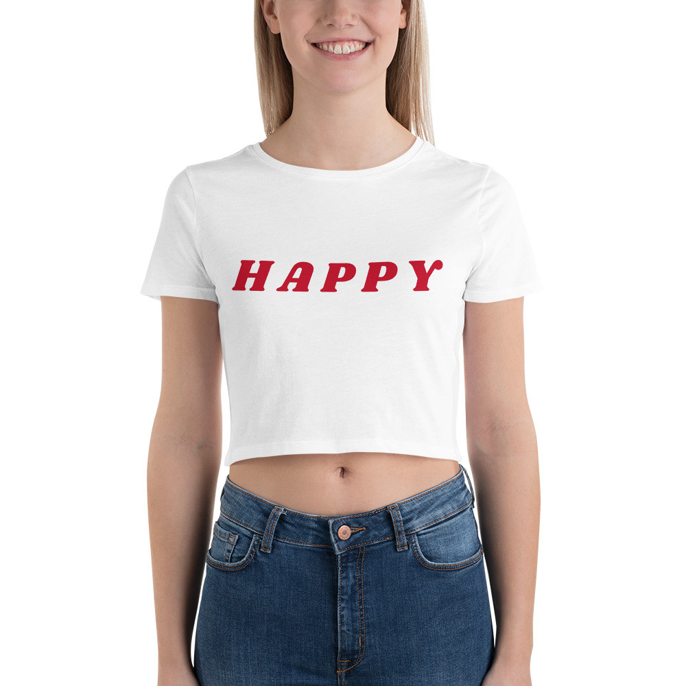 Happy - Women’s Crop Tee