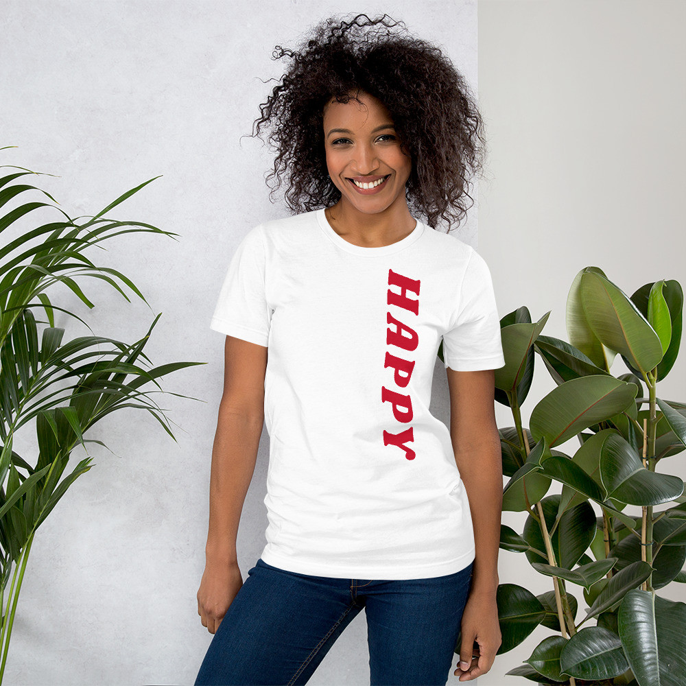 Happy - Short-Sleeve Unisex T-Shirt