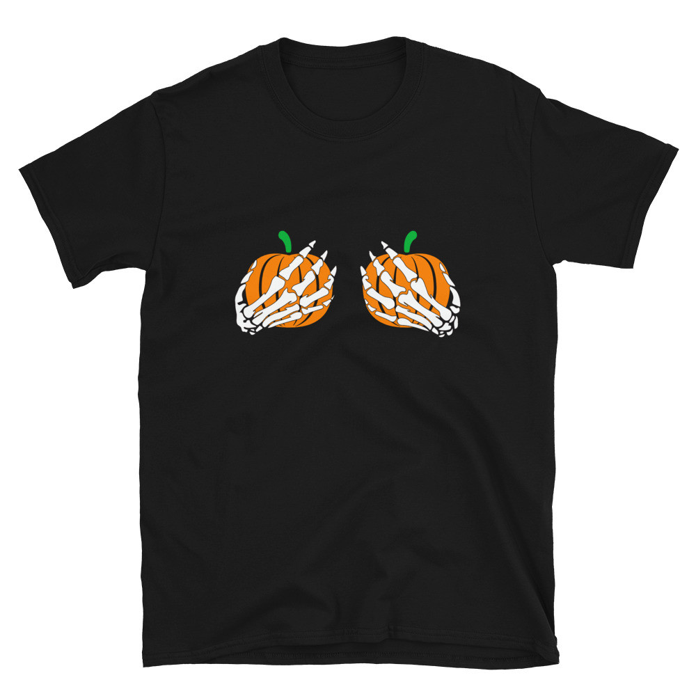 Skeleton Hands Pumpkins - Unisex T-Shirt