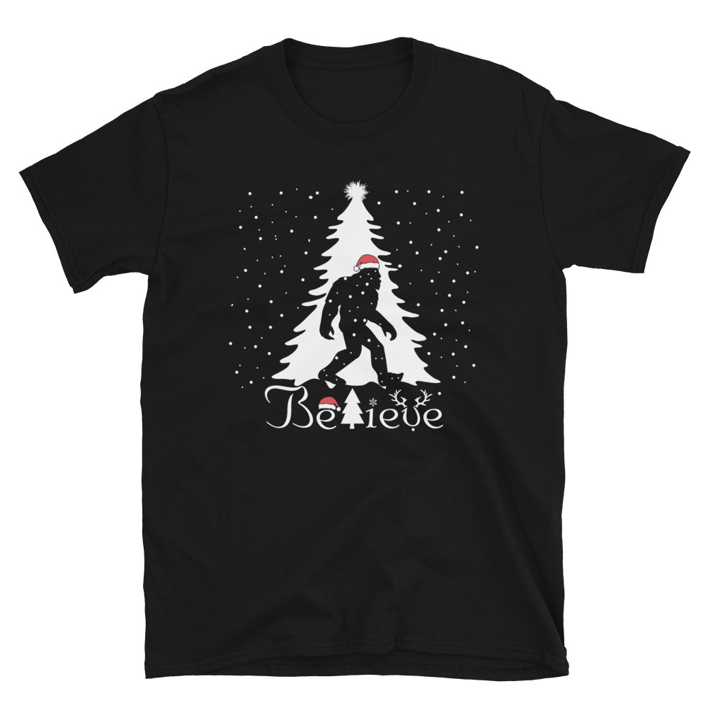 Believe Christmas Bigfoot - Unisex T-Shirt