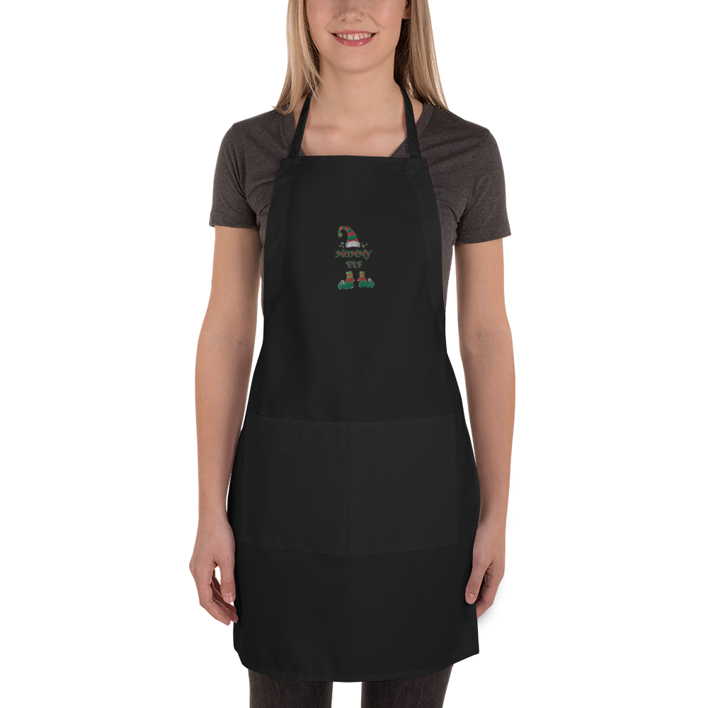 Embroidered Apron Mommy Elf