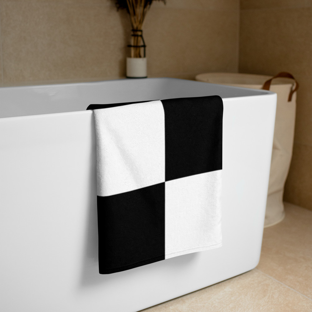 Towel Black and white