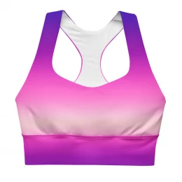 Longline sports bra Ombre Violet Pint to Blue Lady Dark Horn