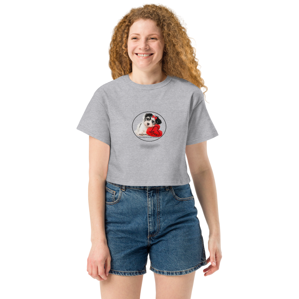 Puppy Love - Gen Z Moma - Champion crop top