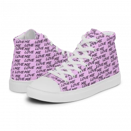 Pink Love Me - Gen Z Moma - Women’s high top canvas shoes