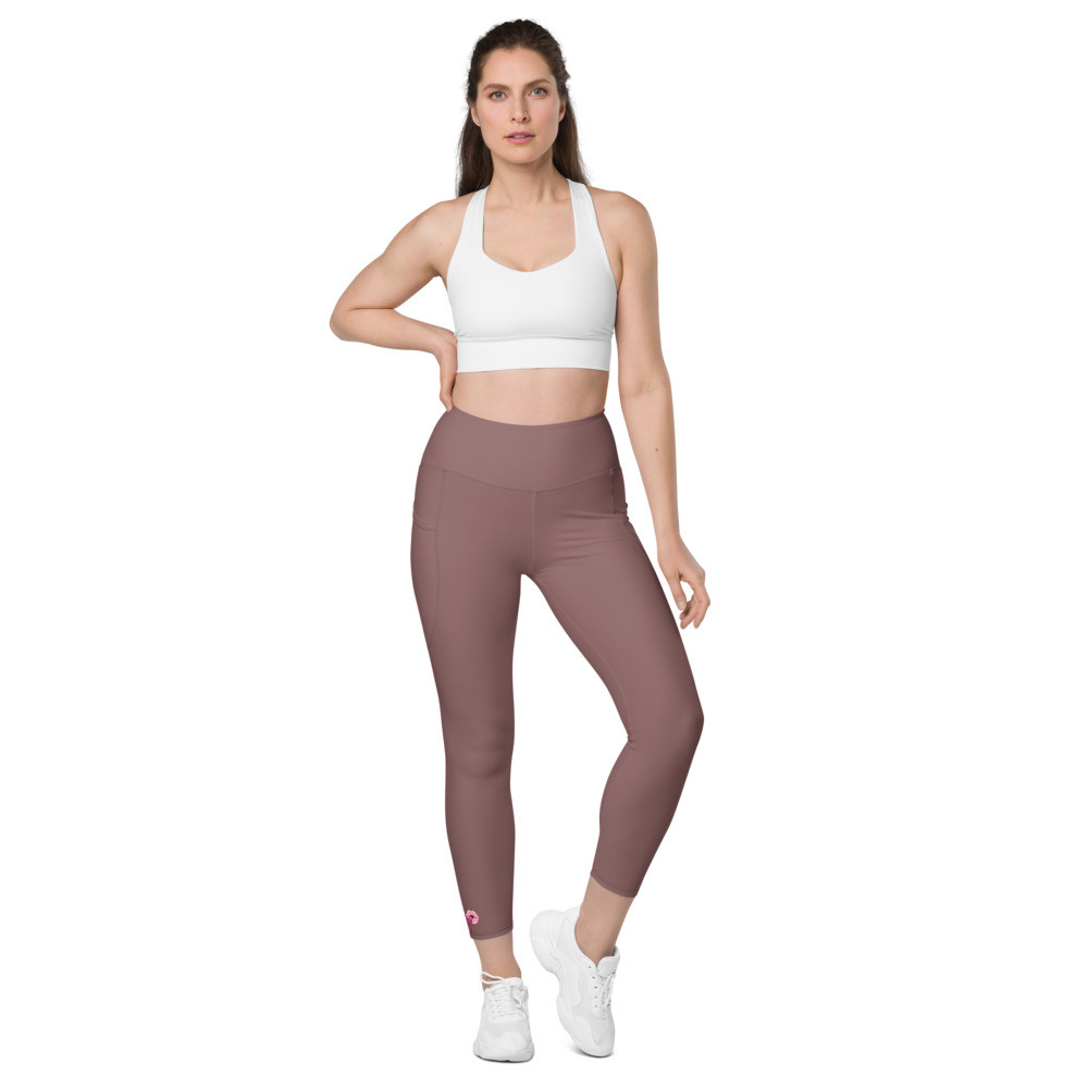 Kisses Lips - Leggings with pockets with Style Light Wood