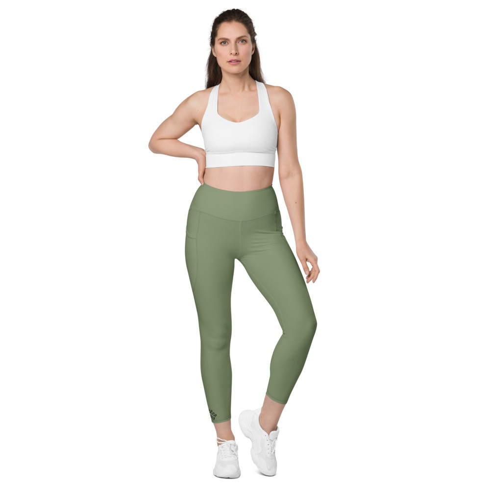 Crown - Leggings with pockets with Style Camouflage Green
