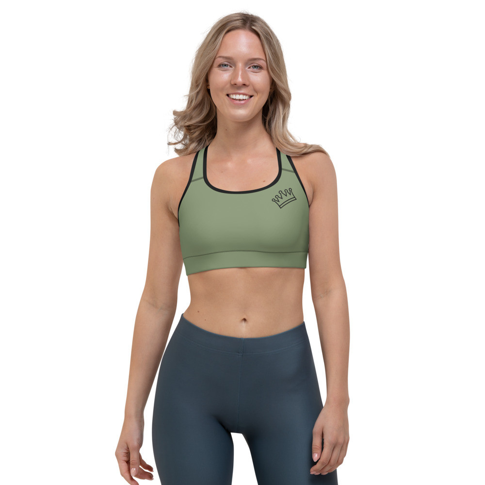 Crown - Sports bra with style Camouflage Green