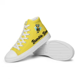 Bumble Bee - Women’s high top canvas shoes with style - Paris Daisy Yellow