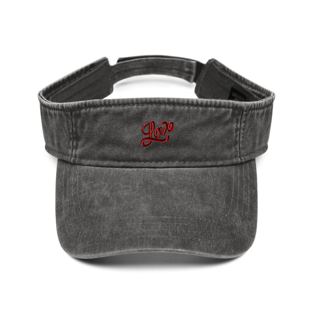 LOVE - Embroidery Denim visor with style
