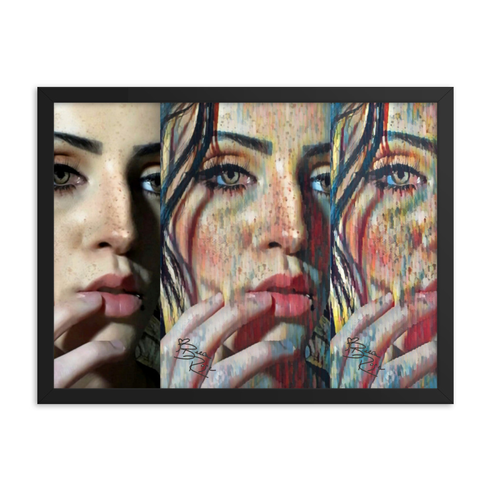 04 Bella Rose 3 Face signed - Framed poster